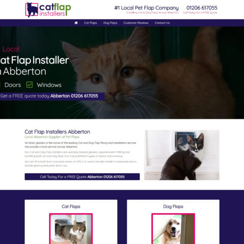 Irlam cat flap installer website design